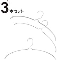 オールステンレス乾きやすいドライハンガー ラプラタ(3本組)
