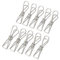 丈夫でさびに強いオールステンレスピンチ10本セット