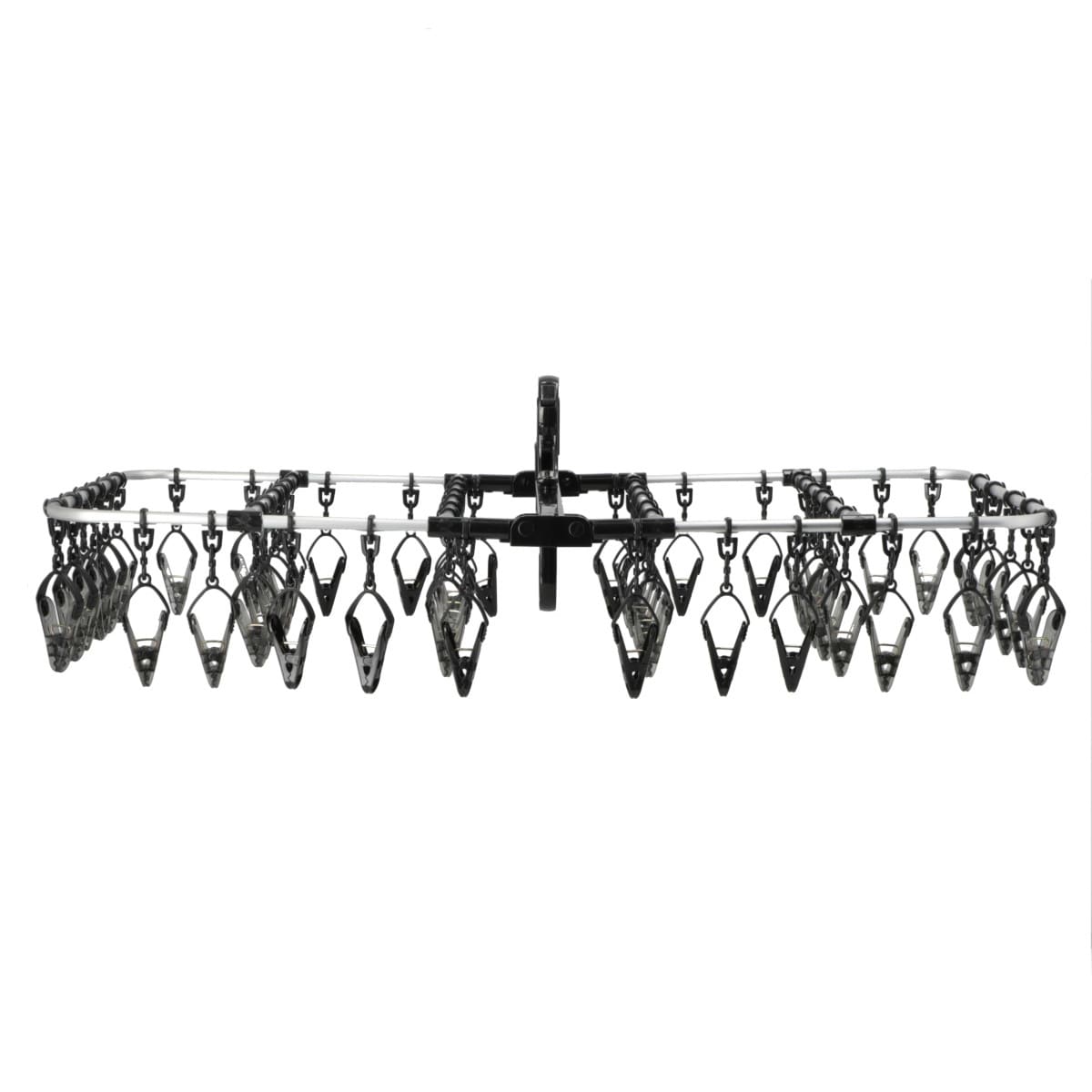 洗濯らくらく】 多機能 簡単取り込みアルミハンガー(ダークグレー 52