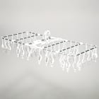 【洗濯らくらく】 多機能 簡単取り込みアルミハンガー(ホワイト 52ピンチ) 1枚目画像