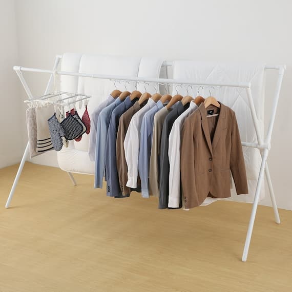 アルミX型物干し(ホワイト FC09) 1枚目画像