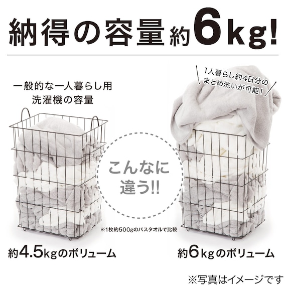 6kg全自動洗濯機(NTR60 ホワイト) 延長保証付き(リサイクル回収あり) 2枚目画像