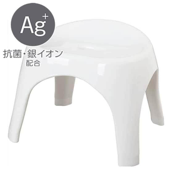 裏面も洗いやすい 抗菌風呂いす ブロウ 高さ25cm(ホワイト) 1枚目画像
