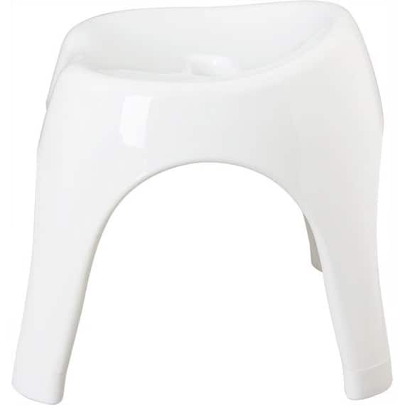 裏面も洗いやすい 抗菌風呂いす ブロウ 高さ25cm(ホワイト) 4枚目画像