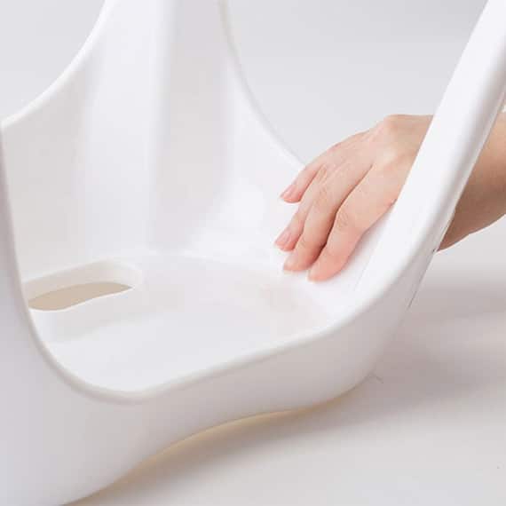 裏面も洗いやすい 抗菌風呂いす ブロウ 高さ25cm(ホワイト) 8枚目画像