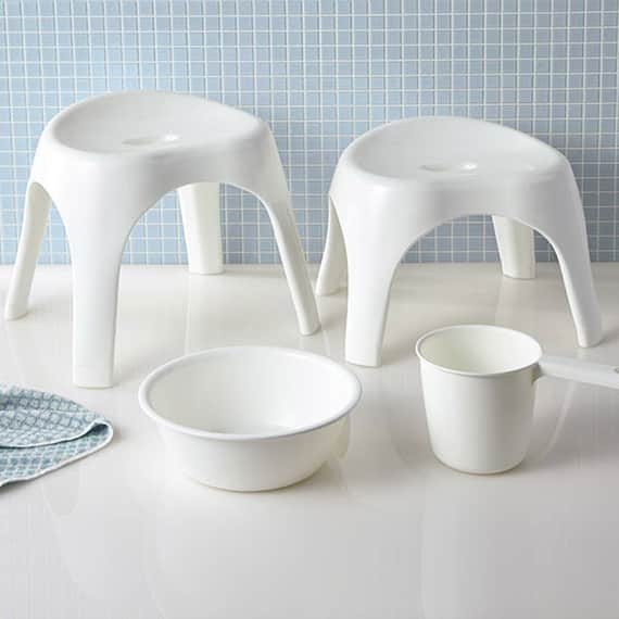 裏面も洗いやすい 抗菌風呂いす ブロウ 高さ25cm(ホワイト) 11枚目画像