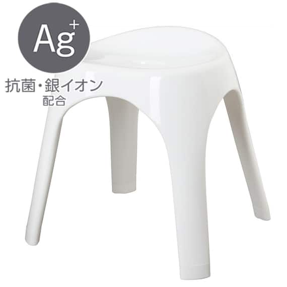 裏面も洗いやすい 抗菌風呂いす ブロウ 高さ35cm(ホワイト) 1枚目画像
