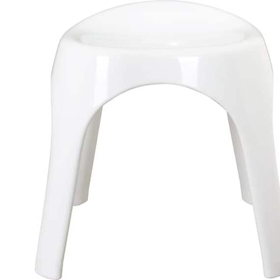 裏面も洗いやすい 抗菌風呂いす ブロウ 高さ35cm(ホワイト) 3枚目画像