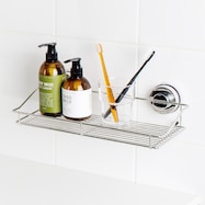 強力ジェル吸盤 ステンレスワイヤーラック クレド(W350)