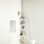 ステンレスつっぱりコーナーラック4段