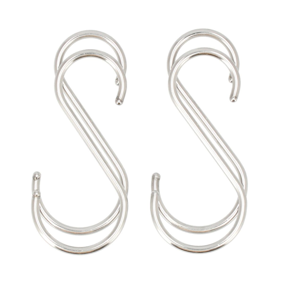 ステンレスS字フック15~25mm 4個入り