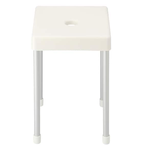 軽くて洗いやすいアルミ脚 抗菌風呂いす(ソリノ H45 ホワイト) 3枚目画像