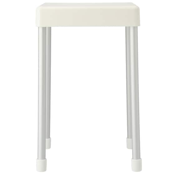 軽くて洗いやすいアルミ脚 抗菌風呂いす(ソリノ H45 ホワイト) 4枚目画像