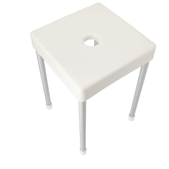 軽くて洗いやすいアルミ脚 抗菌風呂いす(ソリノ H45 ホワイト) 6枚目画像