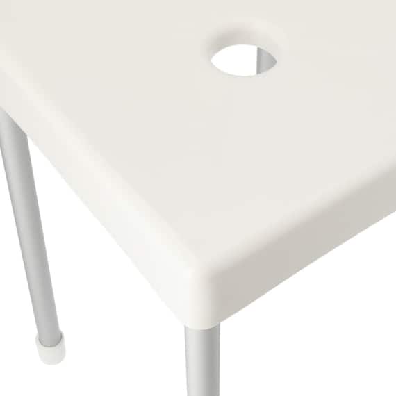 軽くて洗いやすいアルミ脚 抗菌風呂いす(ソリノ H45 ホワイト) 8枚目画像
