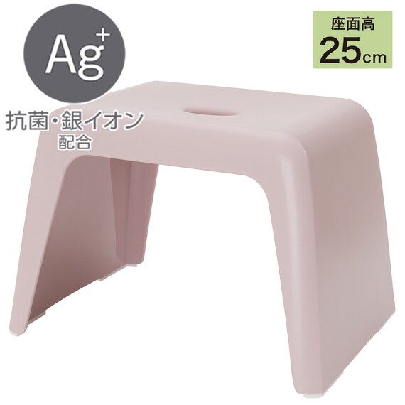 お風呂グッズ 3点セット ラフィーネ/セッコシリーズ (風呂いす高さ25cm グレイッシュローズ) 3枚目画像