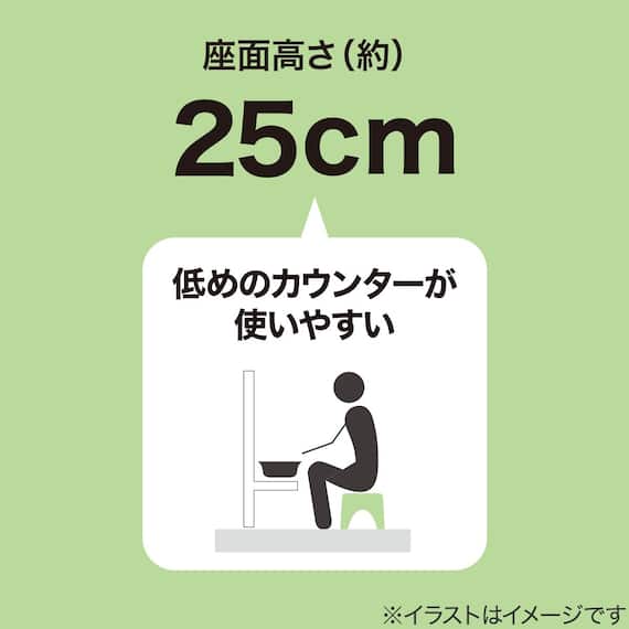 通気性が良い 抗菌風呂いす ラフィーネ 高さ25cm (グレイッシュローズ) 4枚目画像