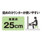 裏面も洗いやすい 抗菌風呂いす ブロウ 高さ25cm(グレー) 7枚目画像