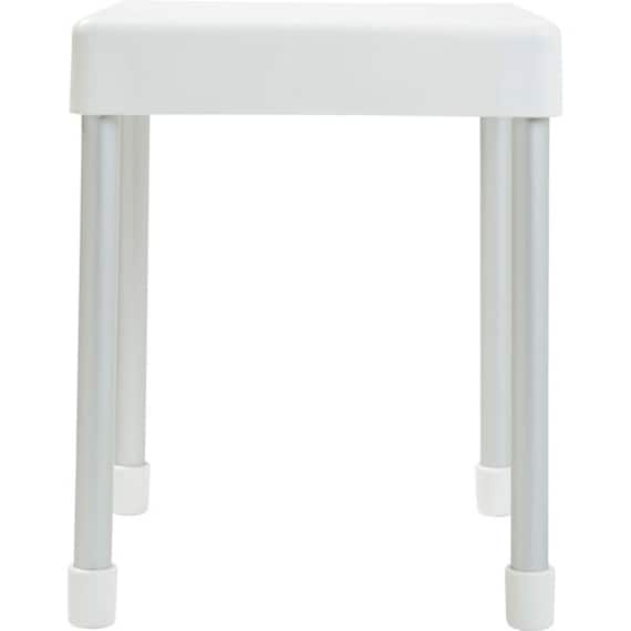 軽くて洗いやすいアルミ脚 抗菌風呂いす(ソリノ H35 ホワイト) 3枚目画像