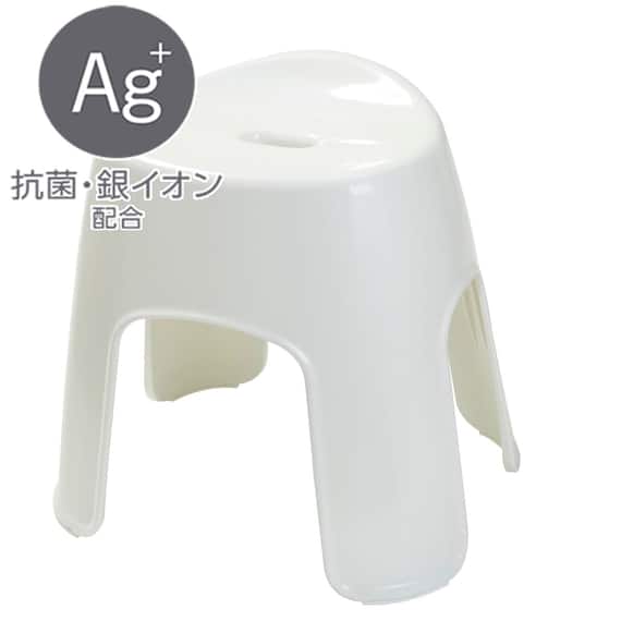 通気性が良い 抗菌風呂いす リコット 高さ35cm(WH) 1枚目画像
