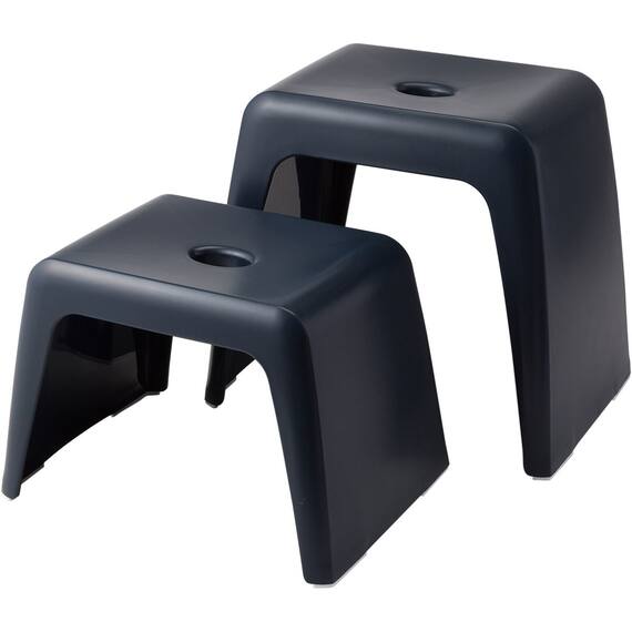 通気性が良い 抗菌風呂いす ラフィーネ 高さ35cm(ネイビー) 6枚目画像