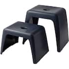 通気性が良い 抗菌風呂いす ラフィーネ 高さ35cm(ネイビー) 6枚目画像