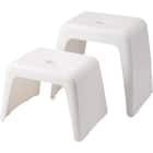 通気性が良い 抗菌風呂いす ラフィーネ 高さ25cm (ホワイト) 6枚目画像