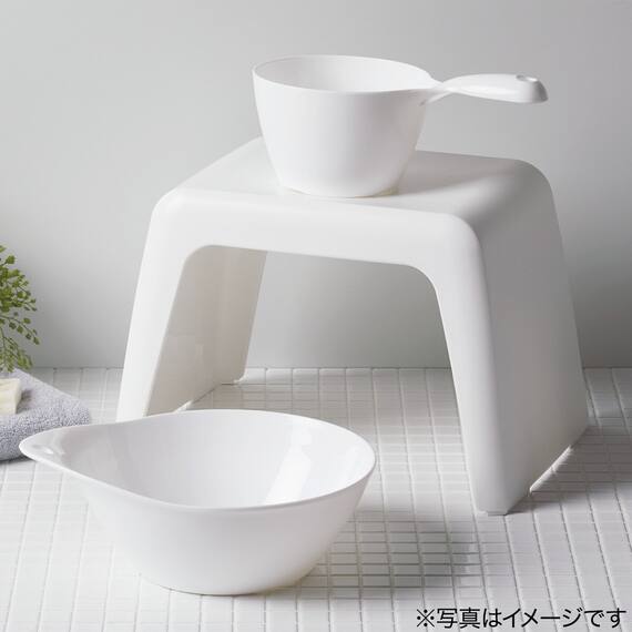 通気性が良い 抗菌風呂いす ラフィーネ 高さ25cm (ホワイト) 7枚目画像