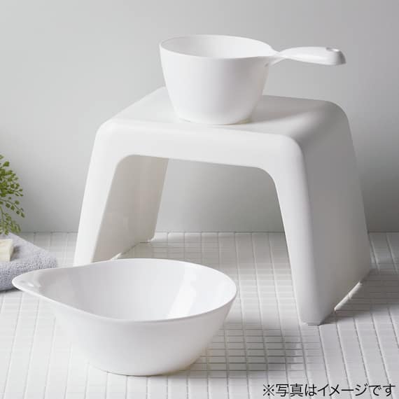 通気性が良い 抗菌風呂いす ラフィーネ 高さ25cm (ホワイト) 7枚目画像