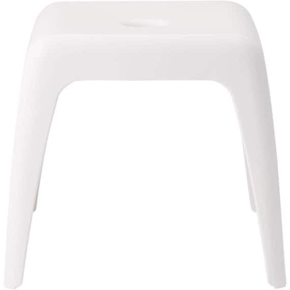 通気性が良い 抗菌風呂いす ラフィーネ 高さ35cm(ホワイト) 3枚目画像