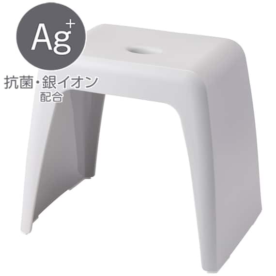 通気性が良い 抗菌風呂いす ラフィーネ 高さ35cm(ライトグレー) 1枚目画像