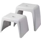 通気性が良い 抗菌風呂いす ラフィーネ 高さ35cm(ライトグレー) 6枚目画像