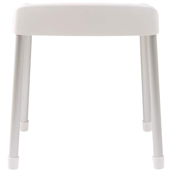 アルミ脚ワイド抗菌風呂イス 高さ45cm(5180 ホワイト) 8枚目画像