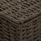 ふた付き手編み風ミニ収納ボックス ライラ (ダークブラウン) 7枚目画像