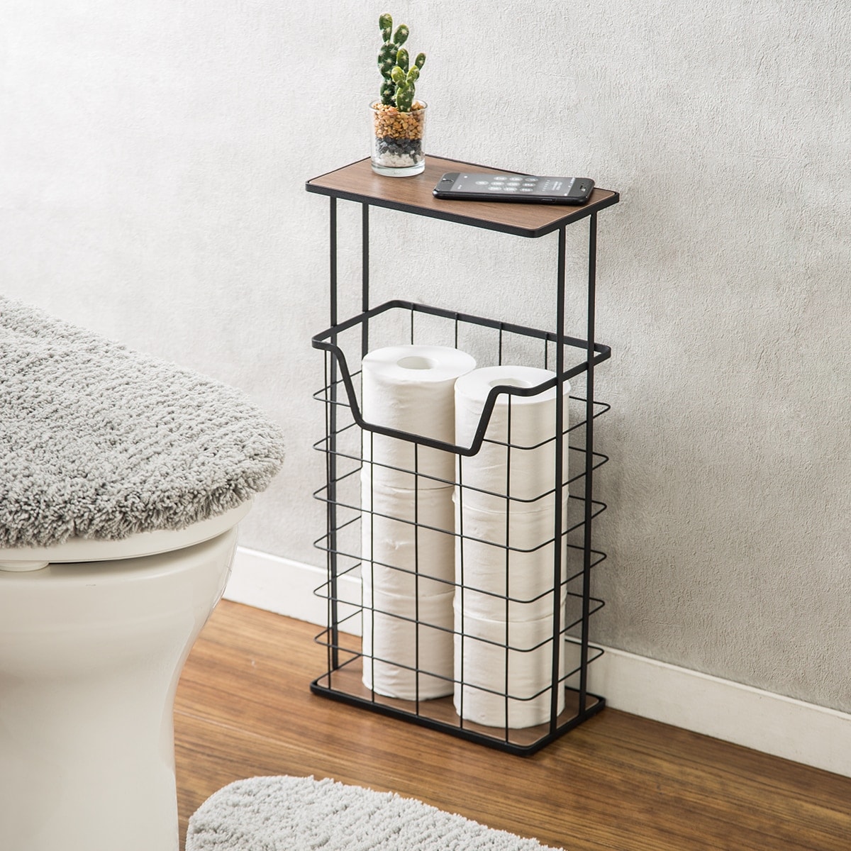 トレイ付きトイレットペーパーストッカー ヴィータ2(ブラック)通販 ニトリネット【公式】 家具・インテリア通販
