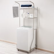 伸縮ステンレス洗濯機ラック(BH03)