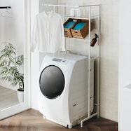 洗濯機ラック バスケット台付き