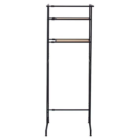 洗濯機ラック 棚2枚タイプ(ブラック) 3枚目画像