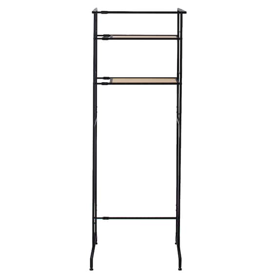 洗濯機ラック 棚2枚タイプ(ブラック) 3枚目画像