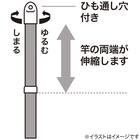 ステンレス巻き伸縮物干し竿(約1.4~2.5m)2点セット 3枚目画像