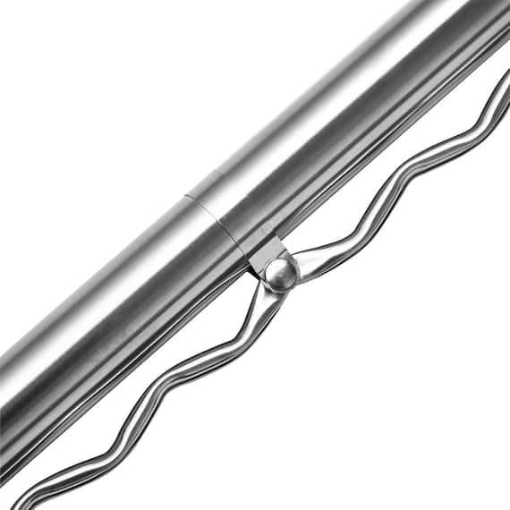 ステンレス巻き伸縮物干し竿(ハンガー掛け付き 約1.4~2.5m)2点セット 6枚目画像