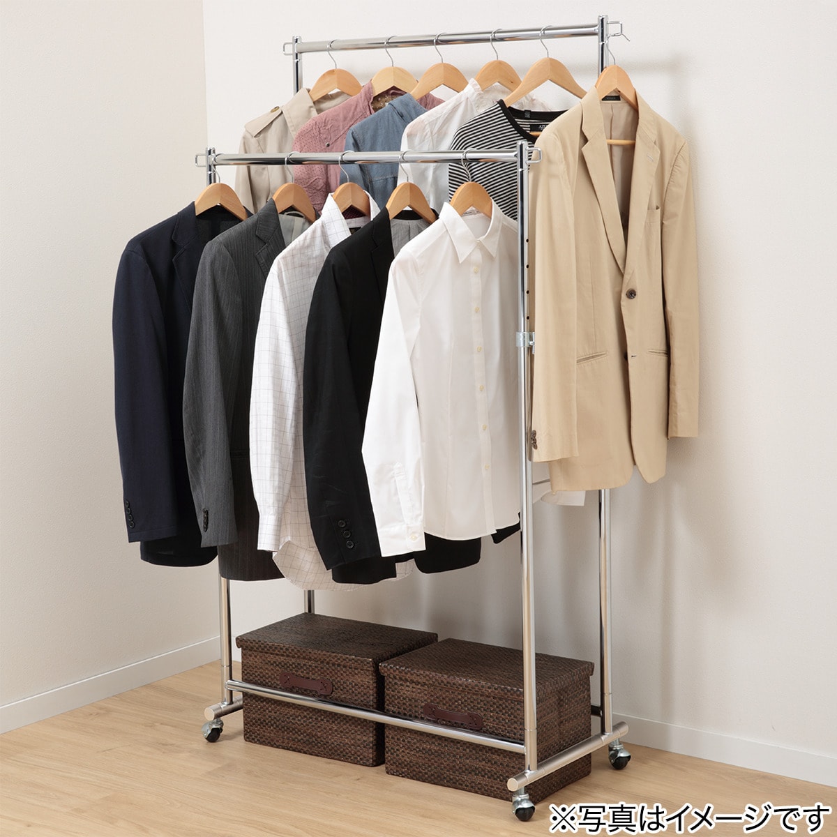 頑丈なハンガーラック ダブル クロムr 通販 ニトリネット 公式 家具 インテリア通販