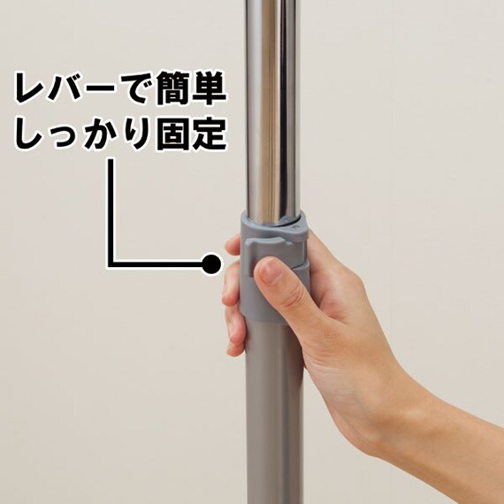 高さ調節ができるハンガーラック(ロビン シングル) 3枚目画像