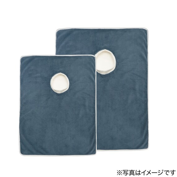 トリマーさんと考えたペット用吸水バスローブ(S ネイビー) 6枚目画像