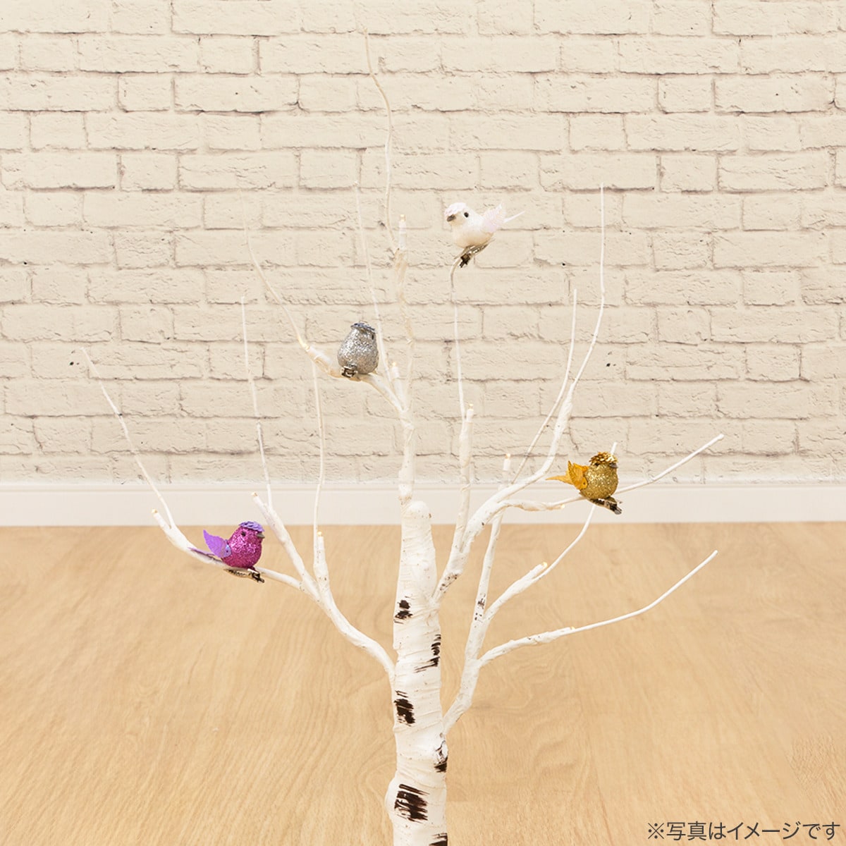vintage ornament 小鳥さんのドロップ型オーナメント B