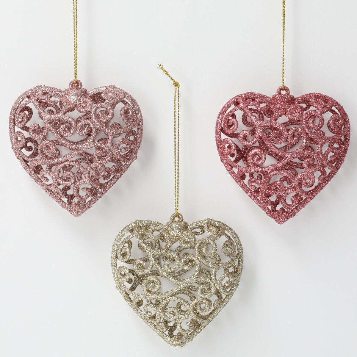 ツリーオーナメント3P(ピンクデコハート n2KR) | ニトリネット【公式