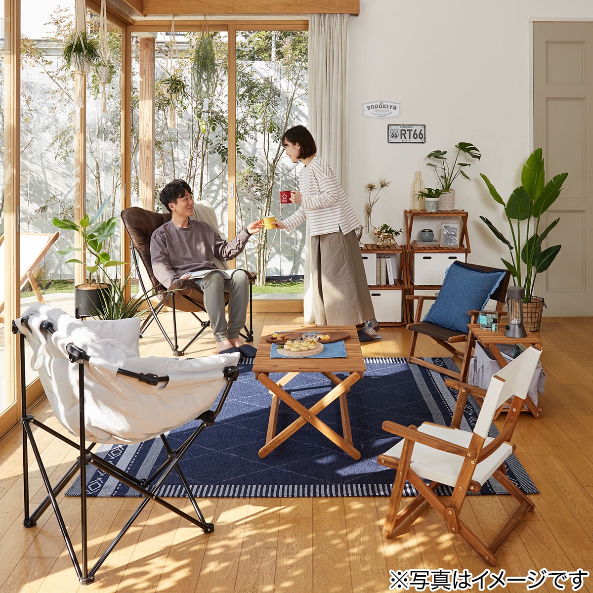 ニトリ 木製チェア アイボリー 2脚セット
