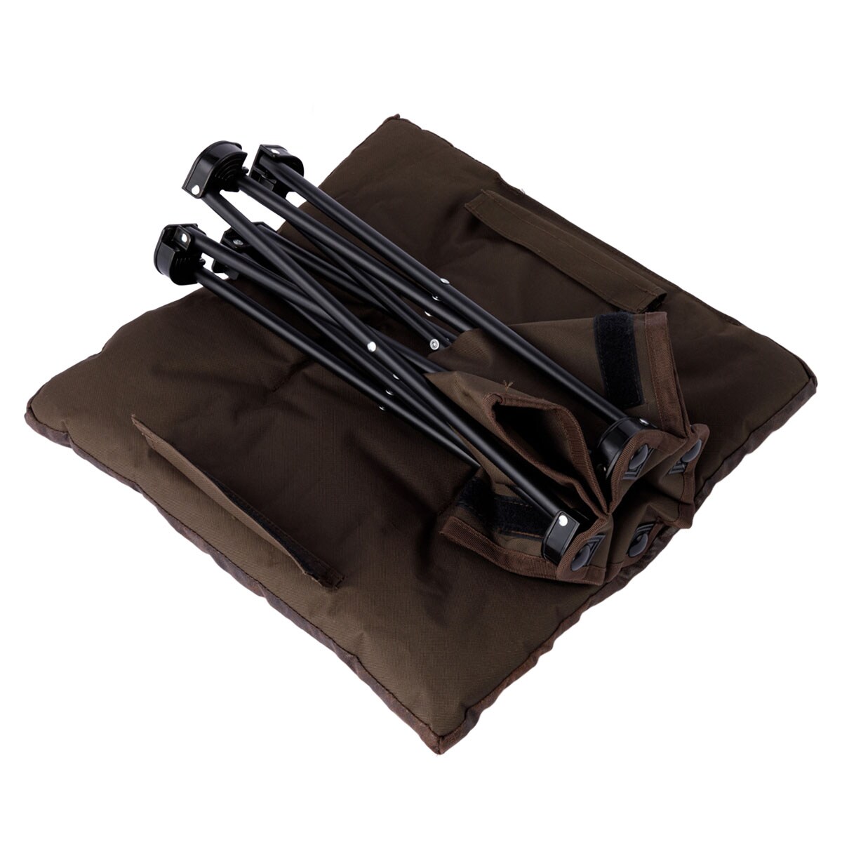 オットマンとしても使える 洗える折りたたみスツール(ブラウン C01SS