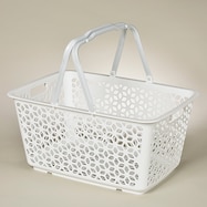 ハンドル積み重ねバスケット