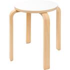 北欧風 木製スツール(セロ ホワイト) 2点 2枚目画像